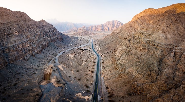 Jebel Jais mountains in the United Arab Emirates