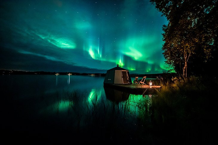 Northern lights at Ranua in September