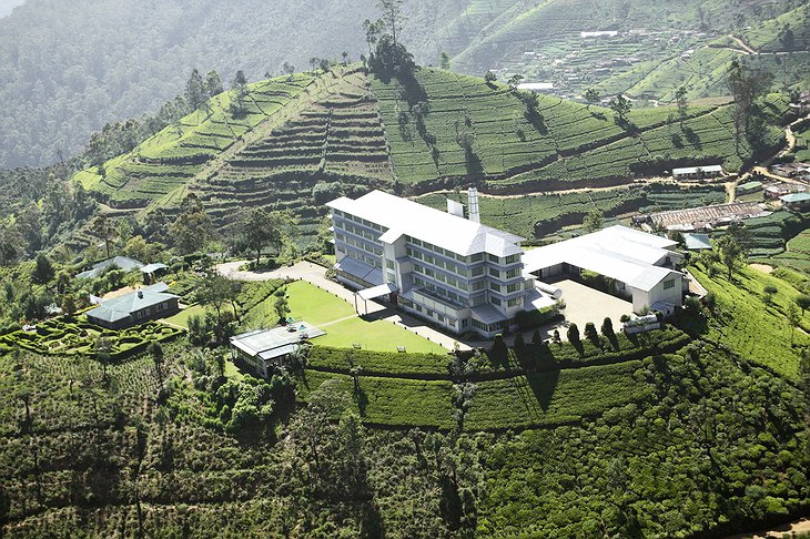 Heritance Tea Factory helicopter view