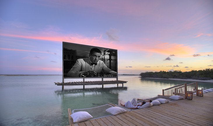 Soneva Jani Maldives Cinema Paradiso - beach cinema