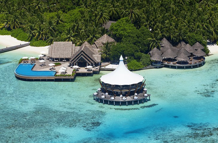 Baros Maldives Restaurants Aerial