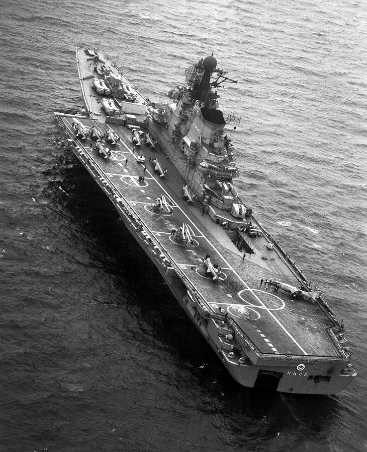 Aircraft carrier Kiev in USSR in 1985