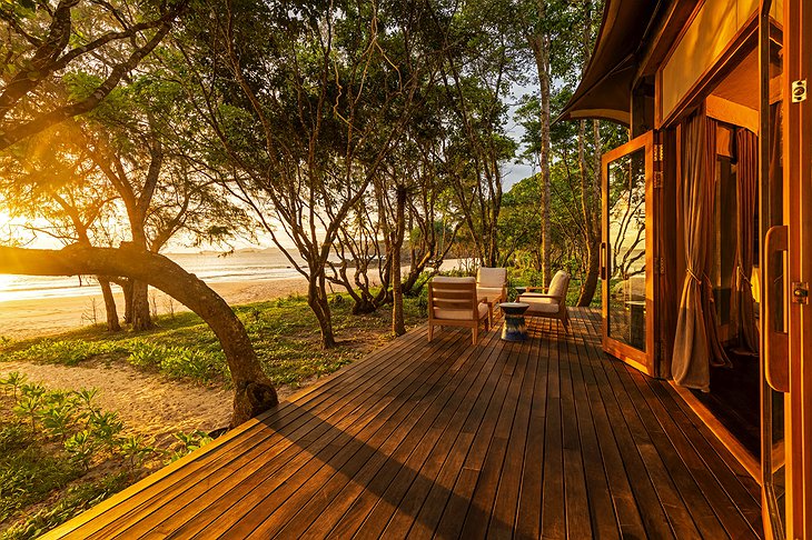 Wa Ale Resort Tended Beach Villa Terrace Sunset