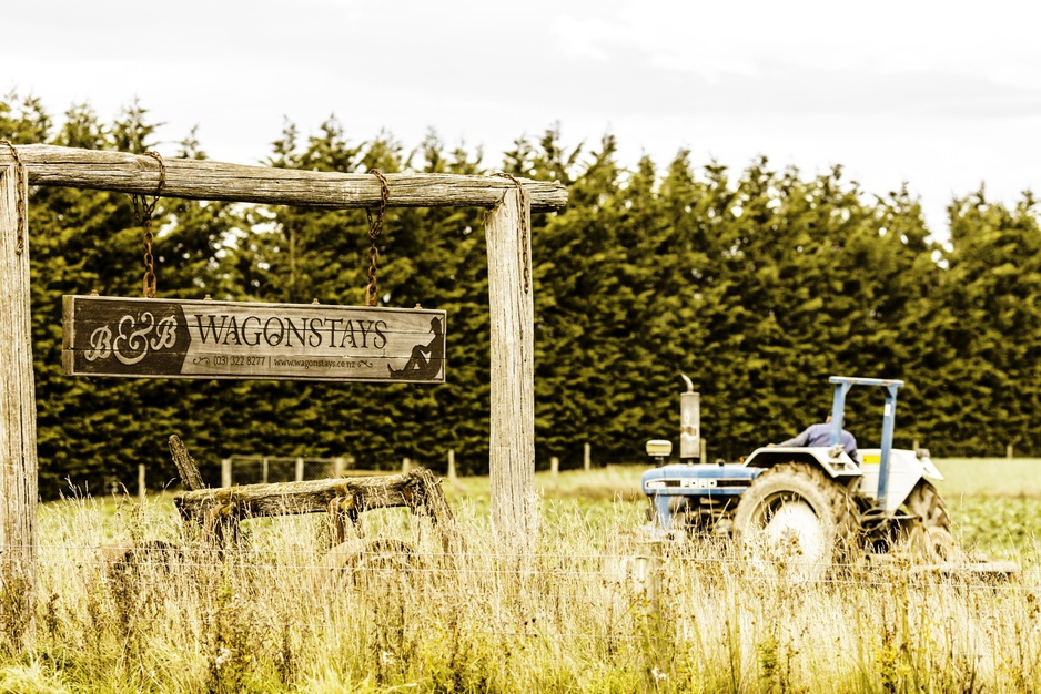 WagonStays sign at the farm