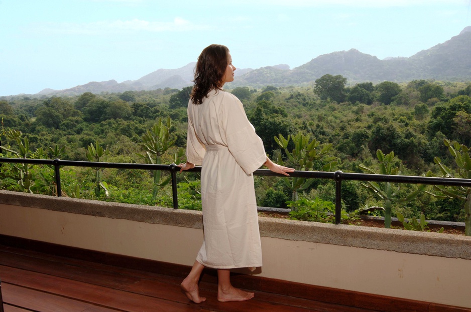 Woman staring at the nature of Sri Lanka