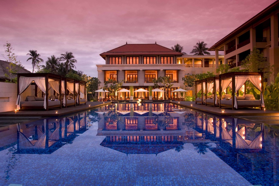 Conrad Bali main building at sunrise