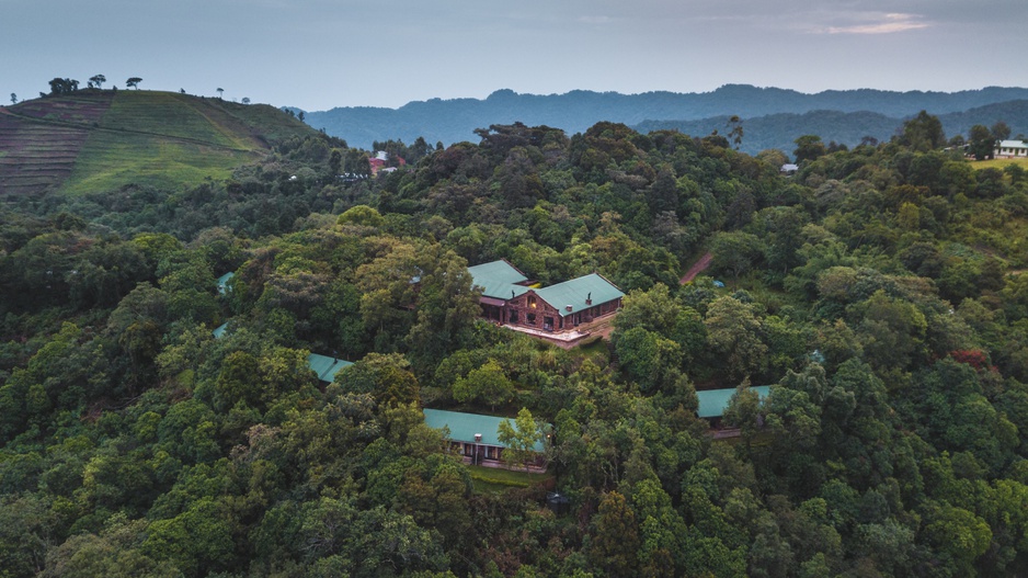 Clouds Mountain Gorilla Lodge Aerial