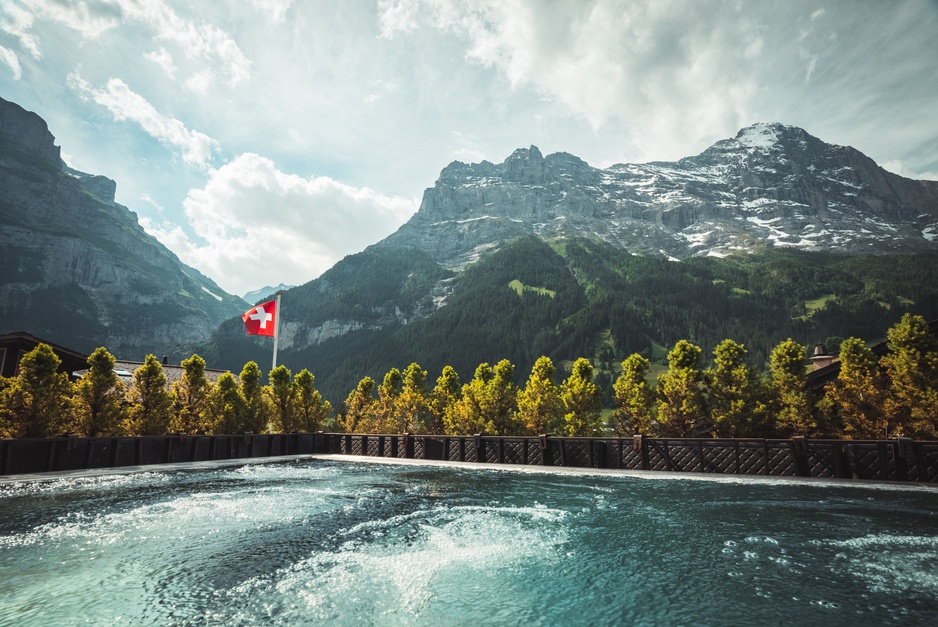 Hotel Glacier Outdoor Whirlpool Alpine Panorama