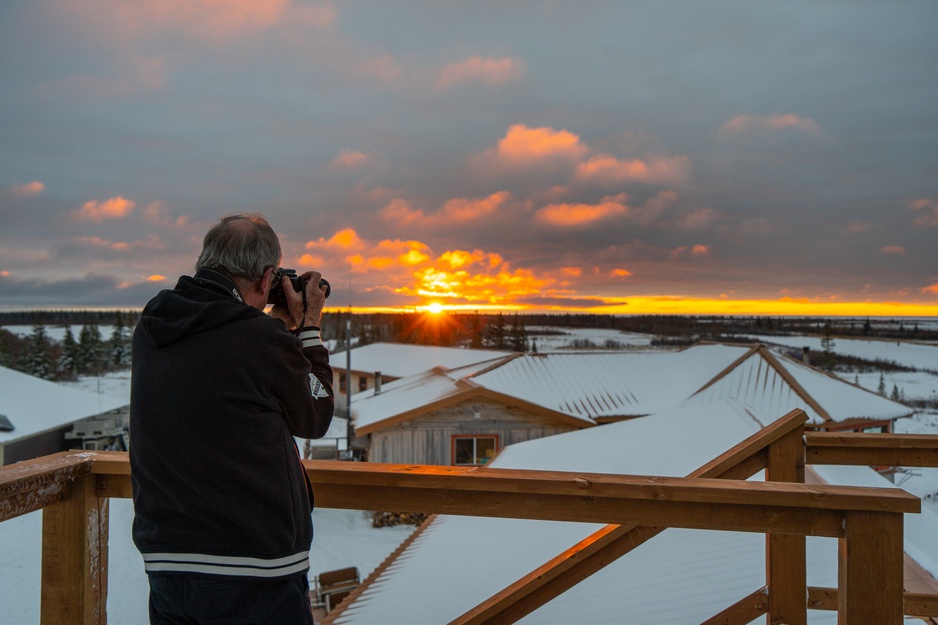 Nanuk Polar Bear Lodge Sunset from the Terrace