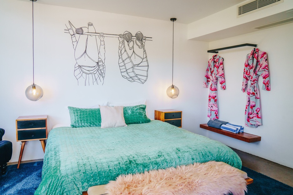 The Pink Hotel Coolangatta Artist Suite Bedroom