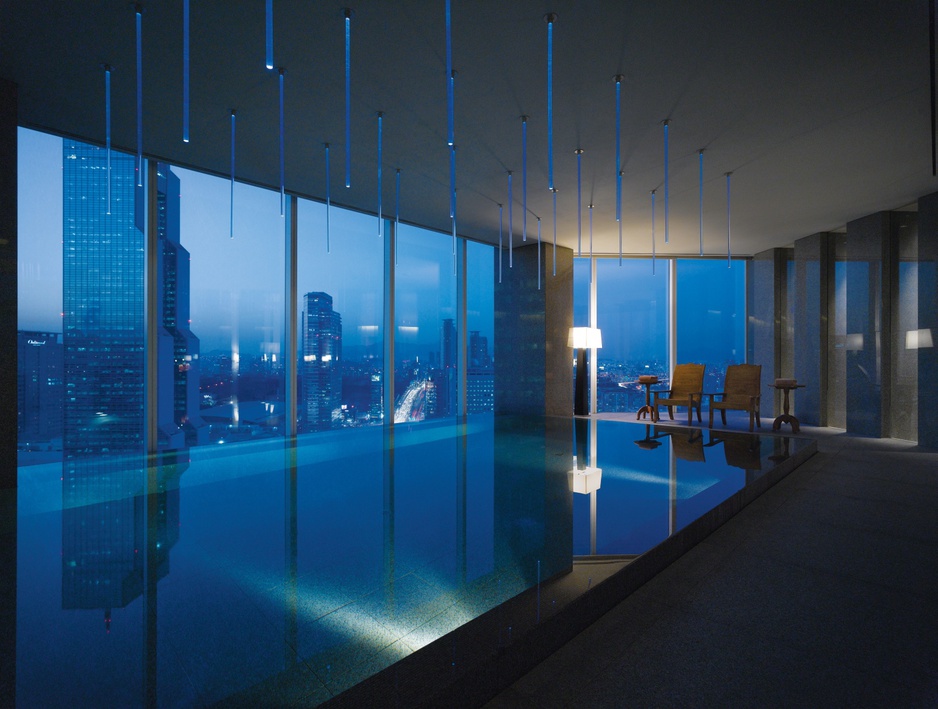 Park Hyatt Seoul swimming pool at night