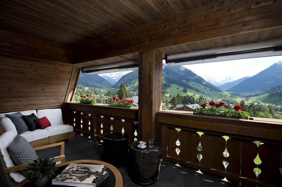 Alpina Gstaad Private Balcony