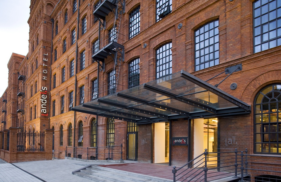 Andels Hotel Lodz red-brick facade entrance