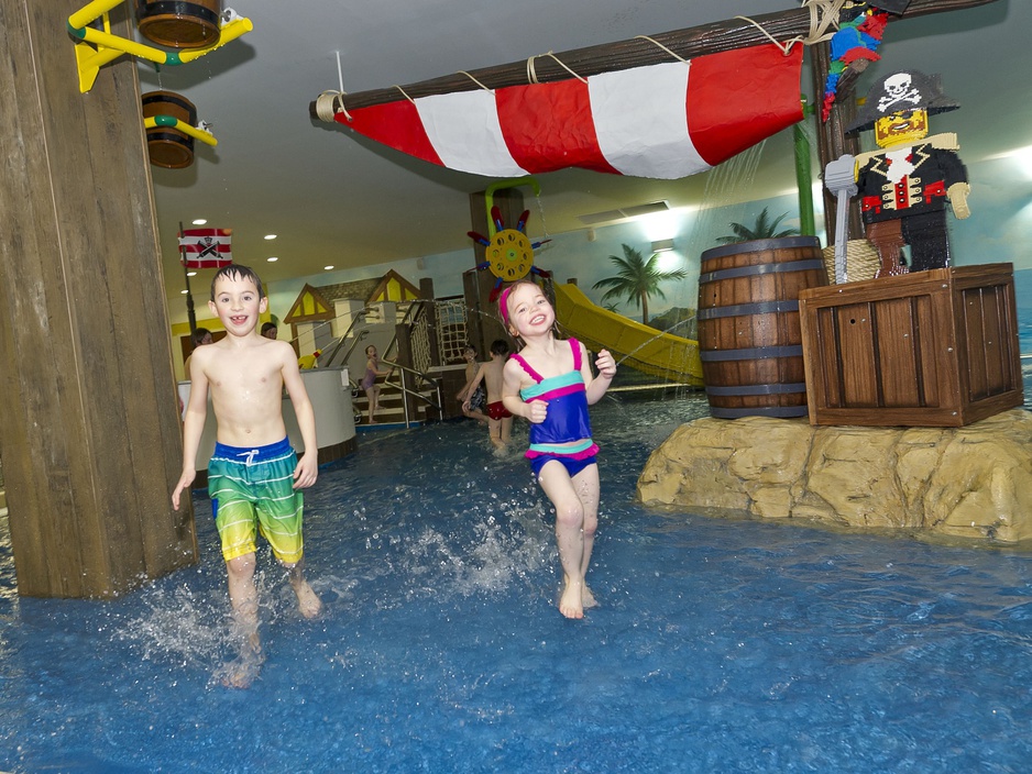 Pirate themed splash pool