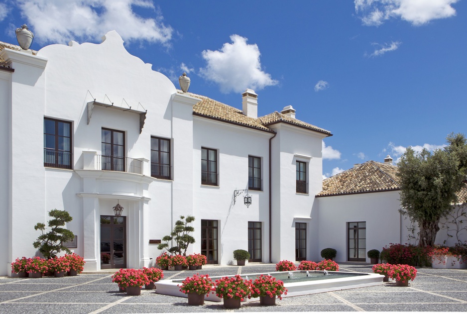 Finca Cortesin Hotel building with main entrance