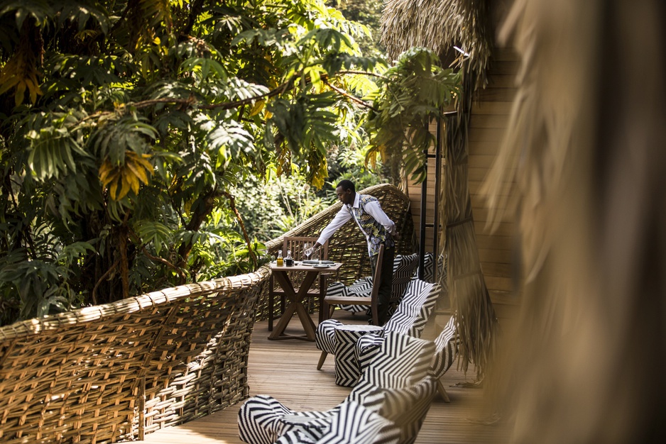 Bisate Lodge balcony sitting