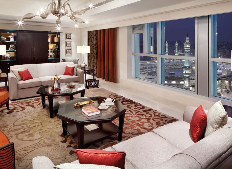 Makkah Clock Royal Tower, A Fairmont Hotel Living Room Overlooking The Great Mosque Of Mecca