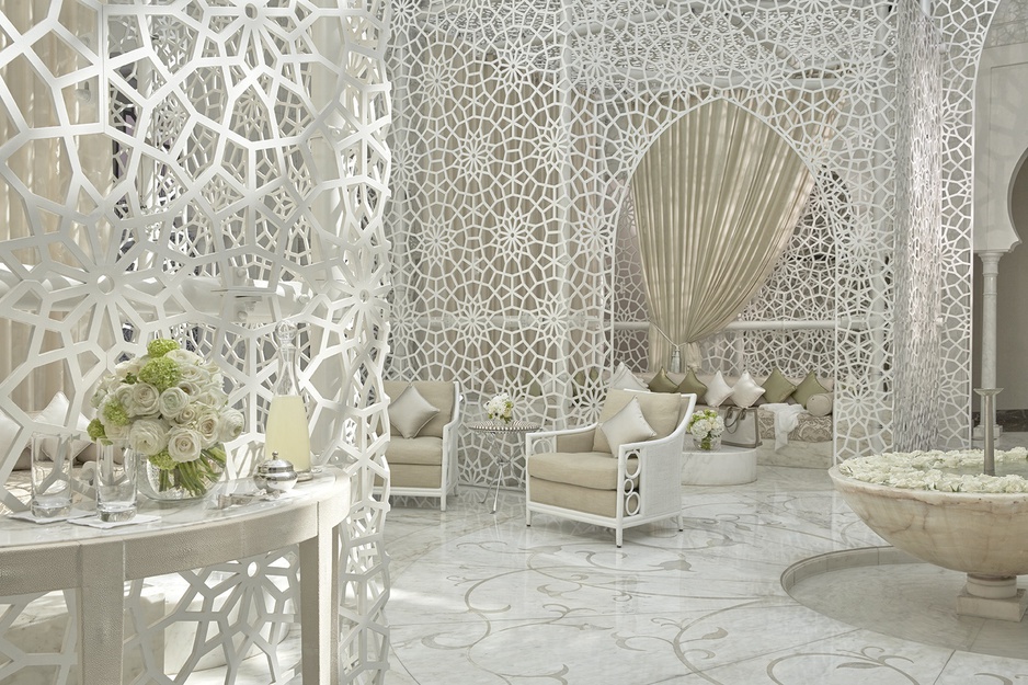 Royal Mansour Marrakech spa lobby white design