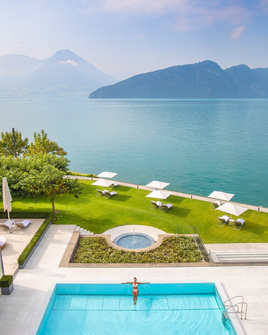 Park Hotel Vitznau Outdoor Spa Pools & Loungers