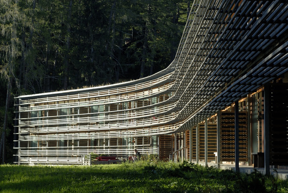 Vigilius Hotel wooden facade