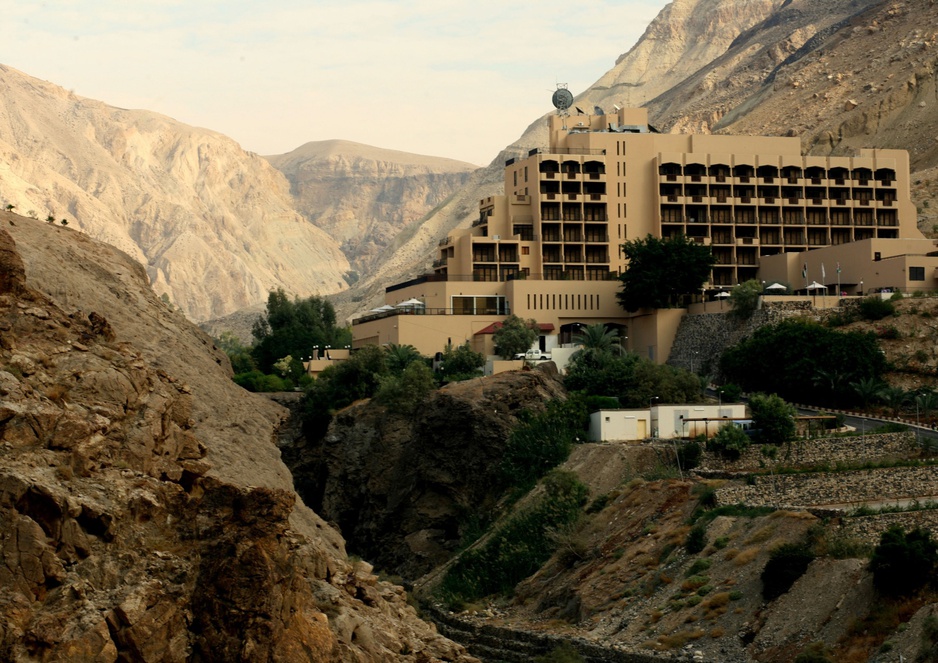 Ma'in Hot Springs in the rock desert