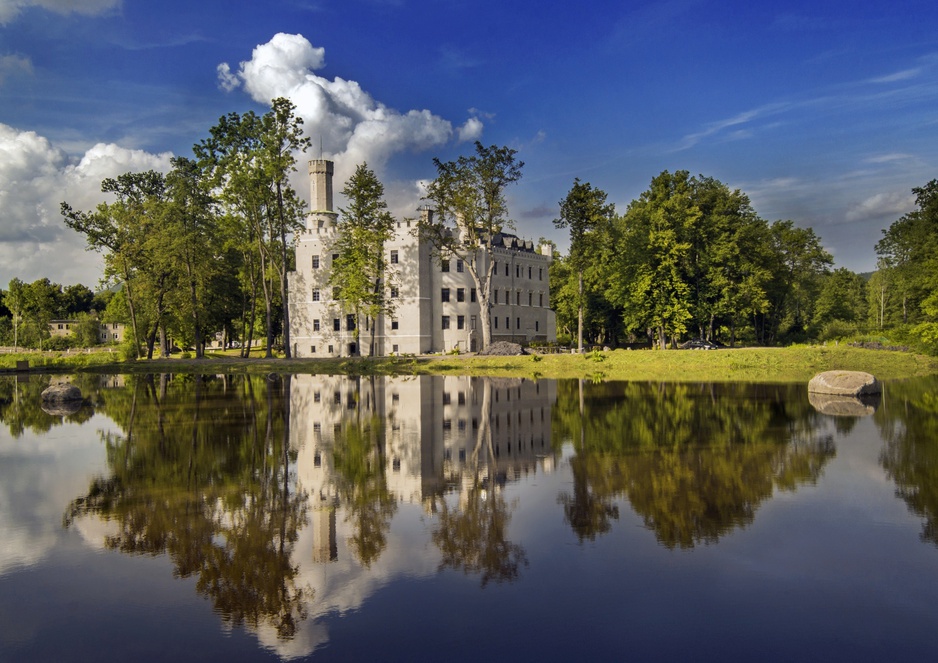 Karpniki Castle Lake Reflection