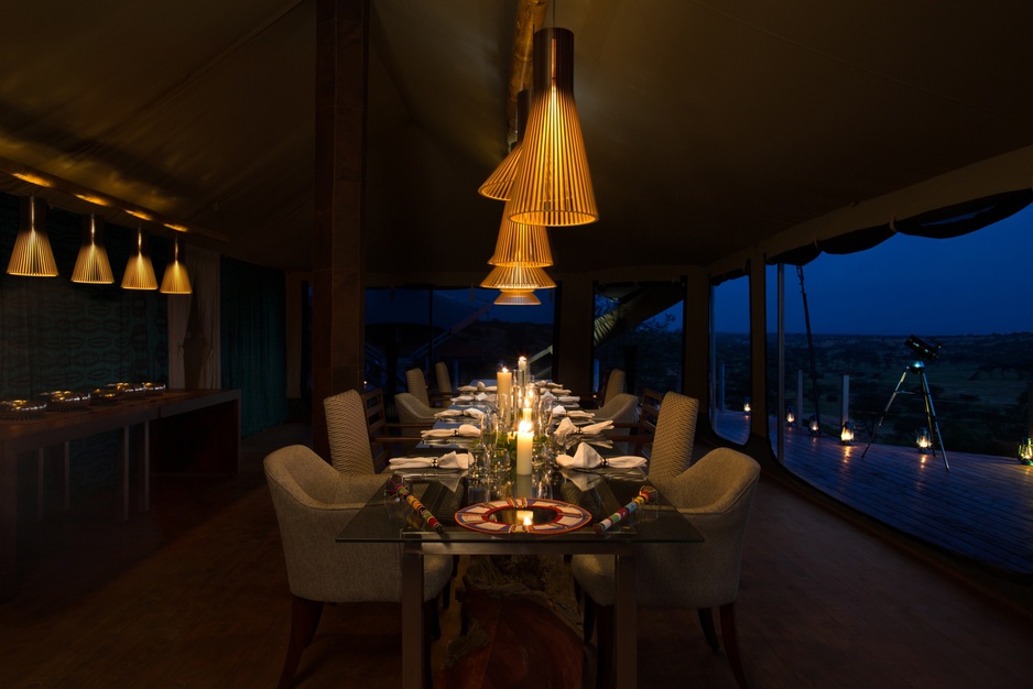 Mahali Mzuri dinner room