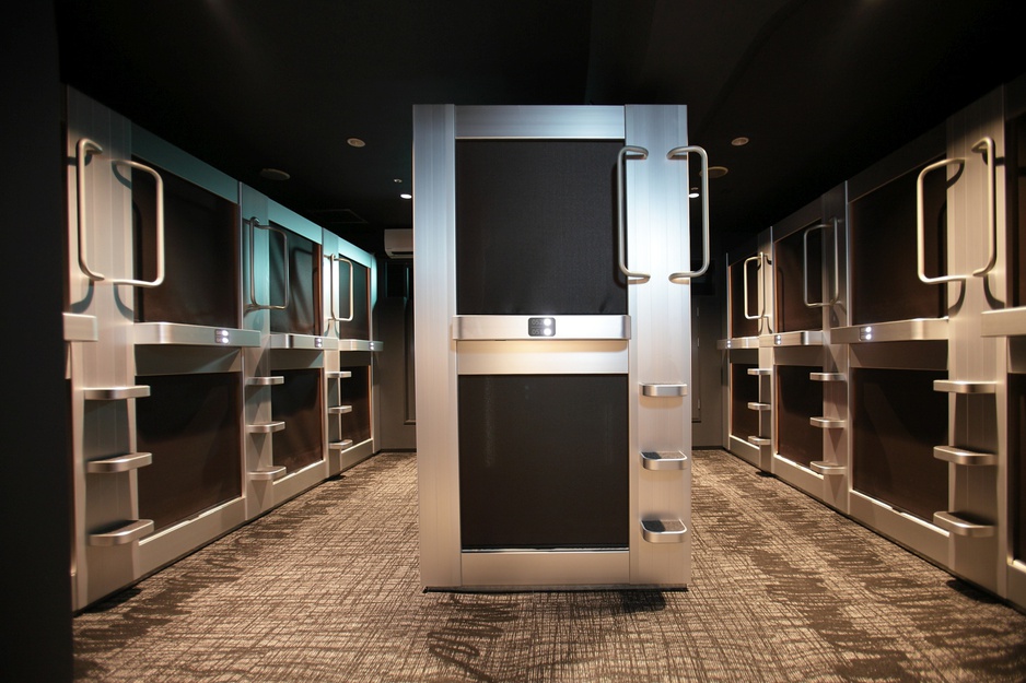 New Japan Capsule Hotel Cabana closed capsules