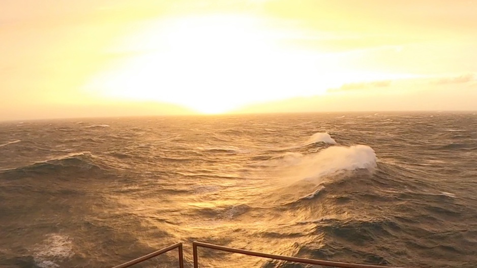 Wild Atlantic Ocean Waves Next To Frying Pan Tower