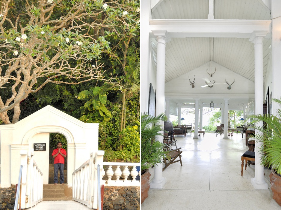 Taprobane Island entrance and lounge