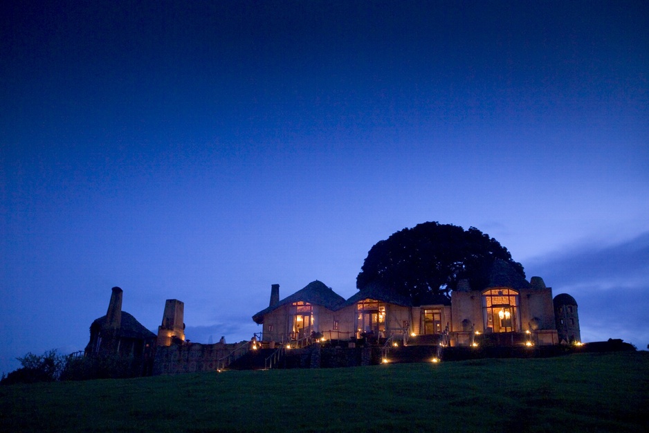 Ngorongoro Crater Lodge at night