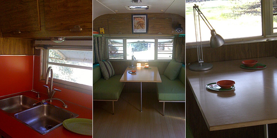 Vintage trailer kitchen