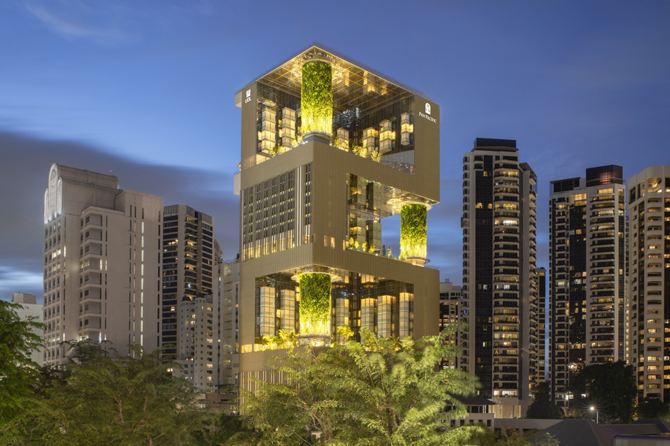 Pan Pacific Orchard - Biophilic Architecture - Plant Filled Tower