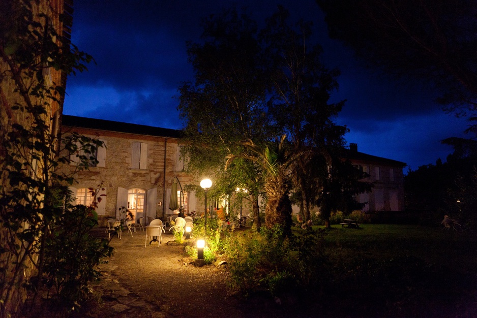 Le Prince Noir castle at night