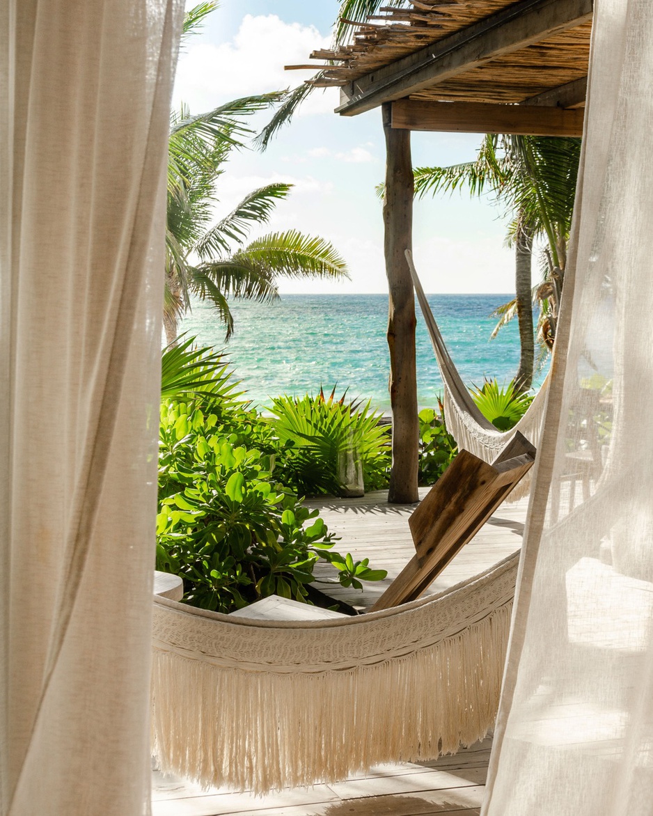 La Valise Tulum Suite Peak Through The Curtains