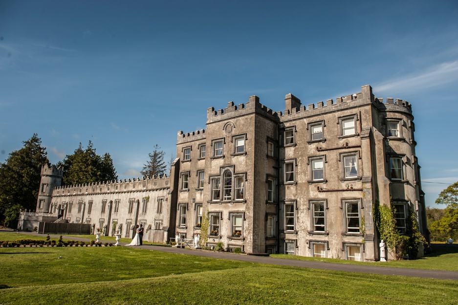 The Ballyseede Castle with the back gardens