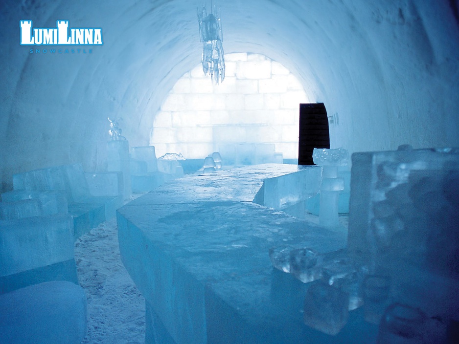 SnowCastle interior in Lapland