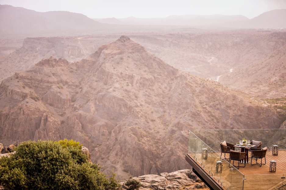 Anantara Al Jabal Al Akhdar Resort cliff terrace