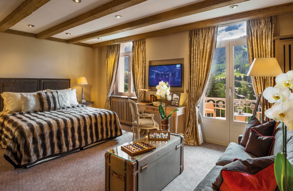 Gstaad Palace new deluxe suite bedroom