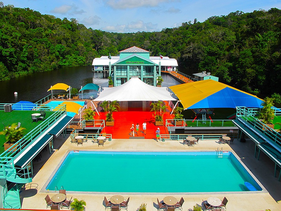 Amazon Jungle Palace rooftop with outdoor pool