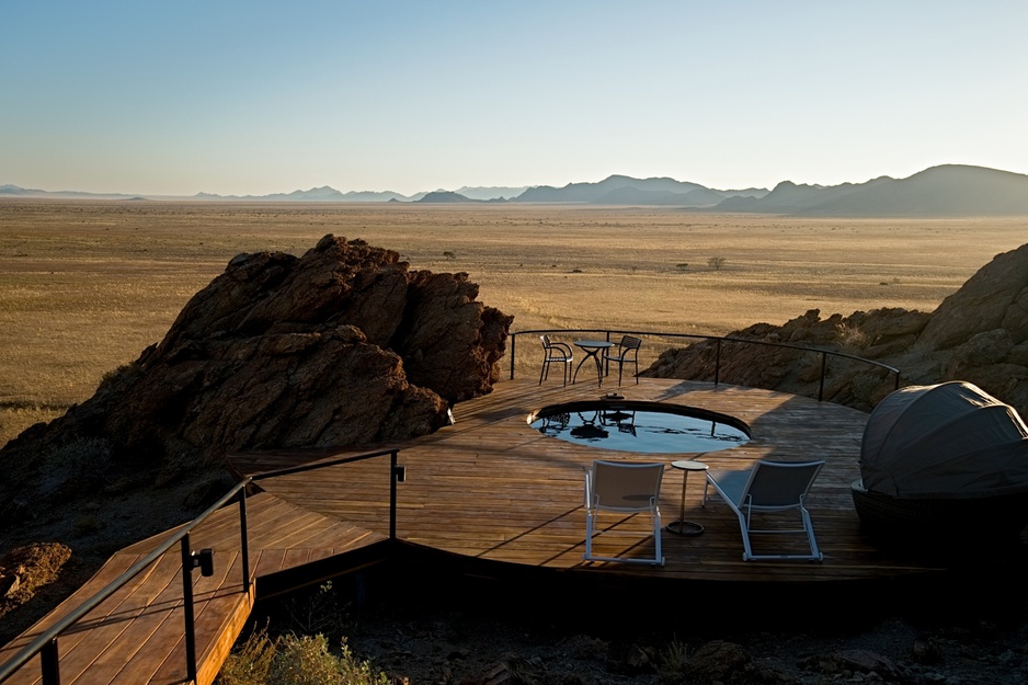 Desert Whisper Wooden Pathway Over The Rocks