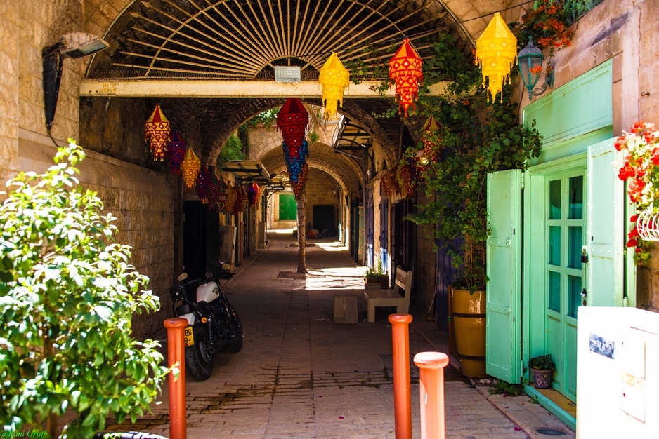 The streets of the old town in Nazareth