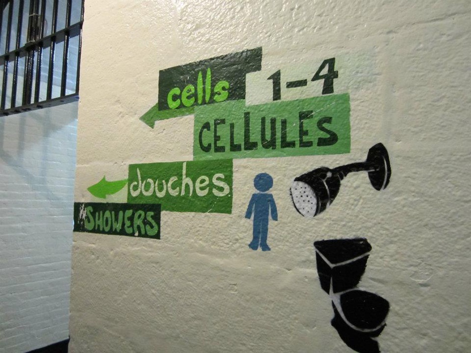 Ottawa Jail Hostel signs on the wall