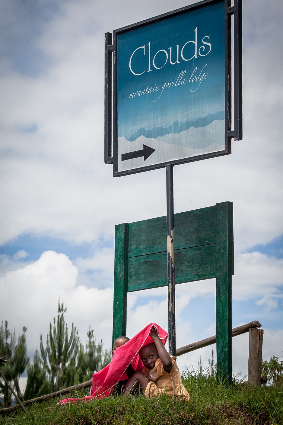 Clouds Mountain Gorilla Lodge Sign