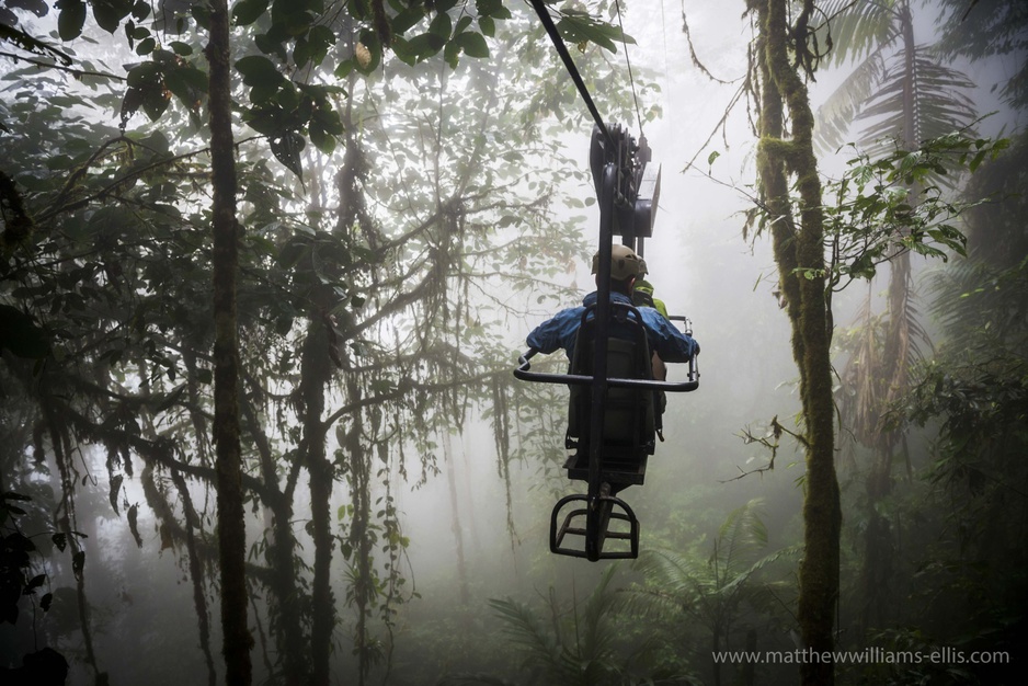 Sky bike in the jungle