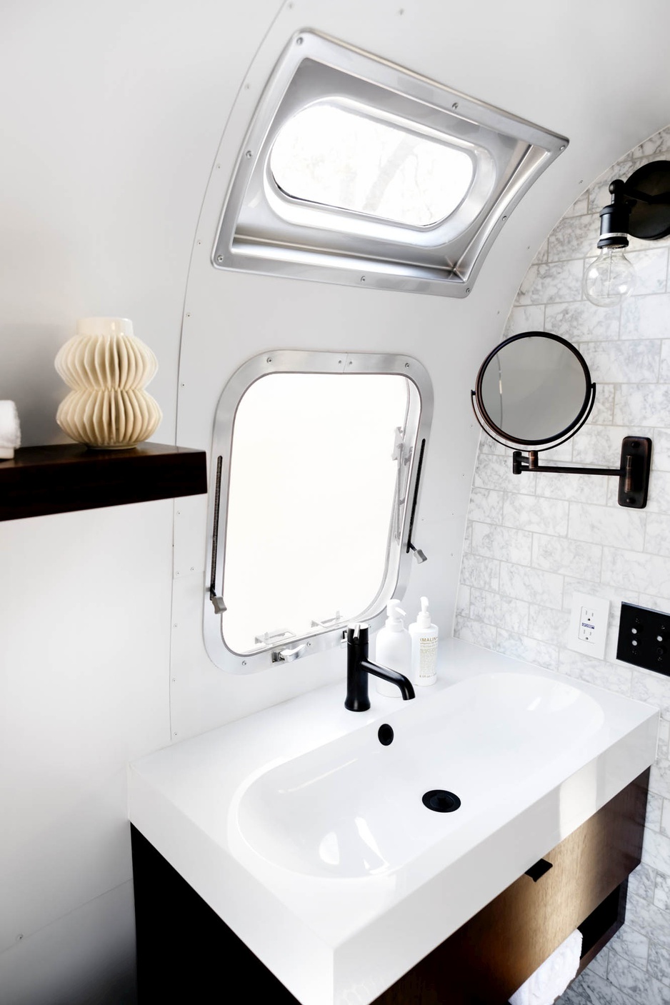 AutoCamp Yosemite Vintage Airstream Suite Bathroom