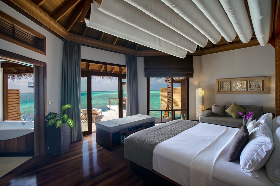 Baros Maldives Water Villa Bedroom