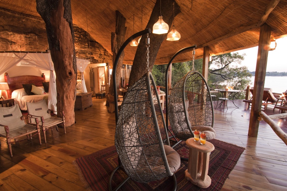 Tongabezi Lodge treehouse terrace