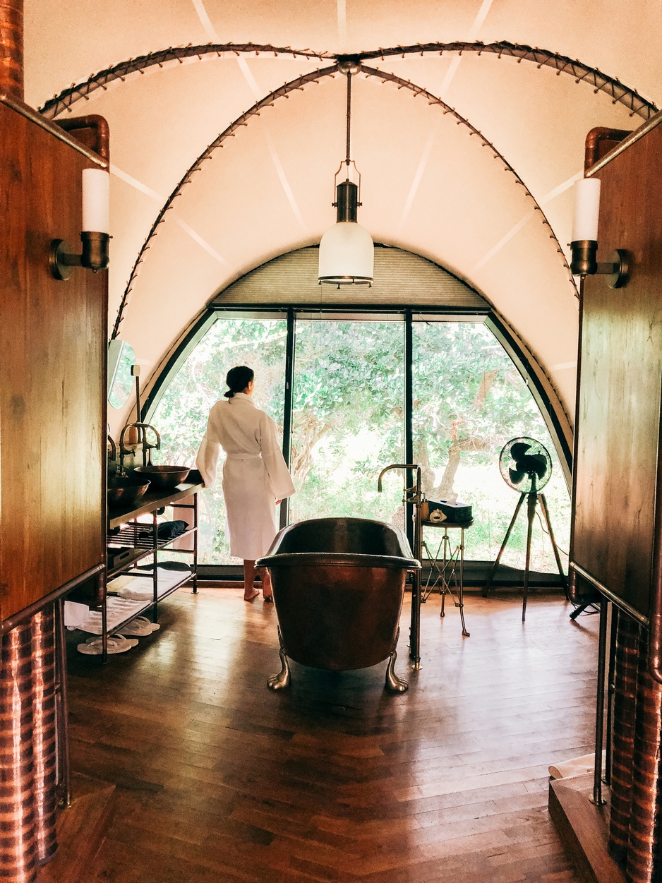 Wild Coast Tented Lodge cocoon bathroom