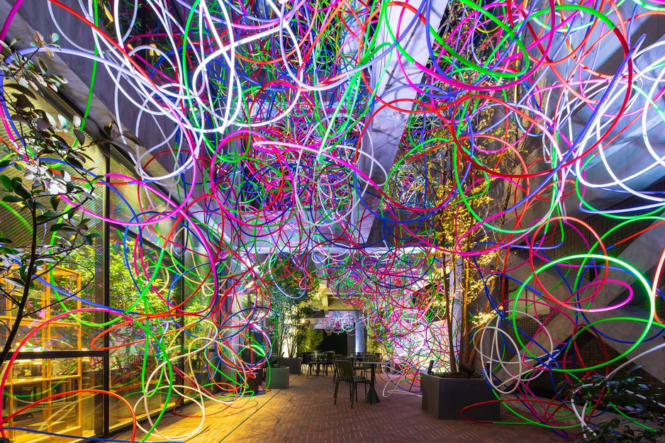 Shiroiya Hotel Art Installation